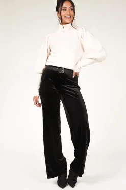 Velvet Stretch Pants Alvie | Black... | Dante 6 | Little Soho