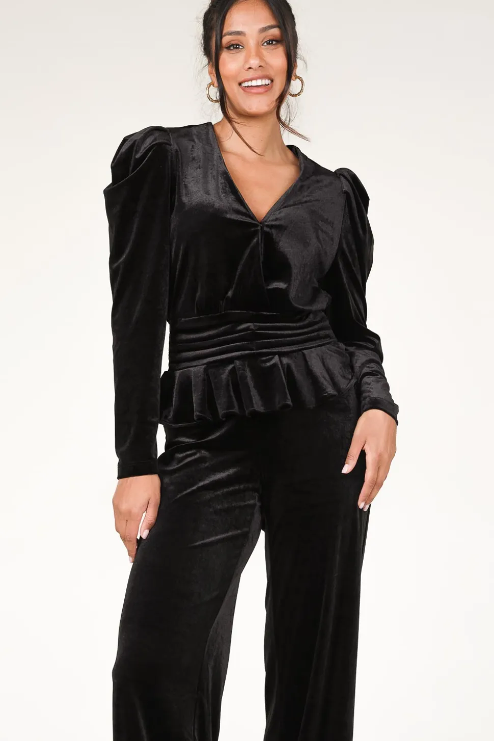 Velvet Stretch Top Smoke | Black... | Dante 6 | Little Soho