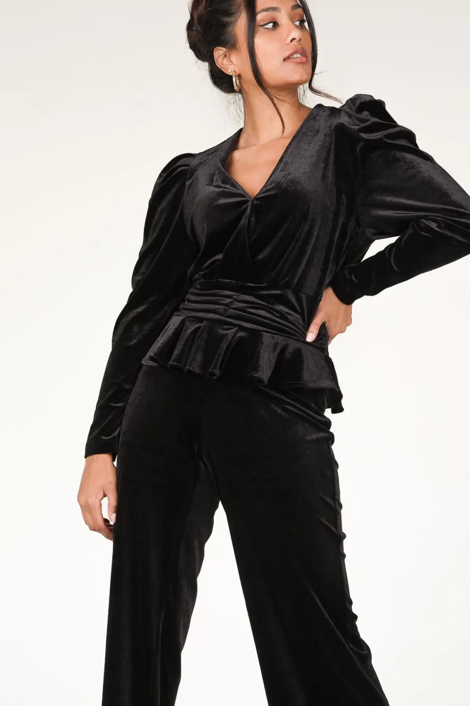 Velvet Stretch Top Smoke | Black... | Dante 6 | Little Soho