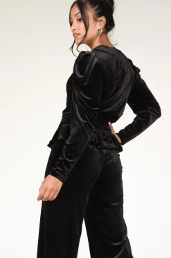 Velvet Stretch Top Smoke | Black... | Dante 6 | Little Soho