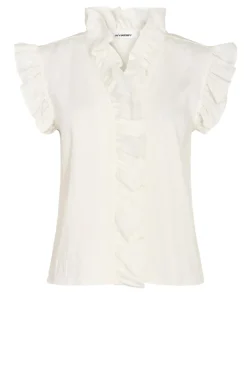 Viscose Blouse With Ruffles Sueda | White... | Co'Couture | Little Soho