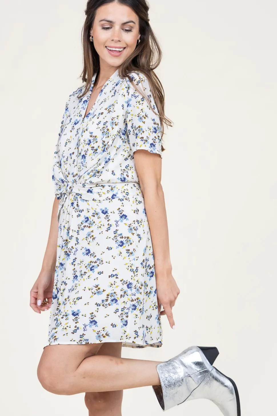 Viscose Dress With Print Marausa | Natural... | Liu Jo | Little Soho