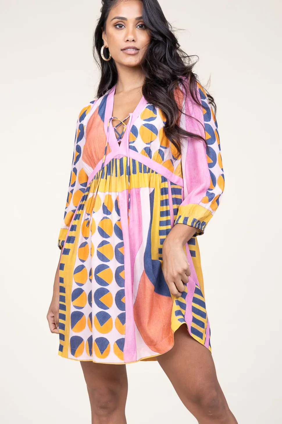 Viscose Dress With Print Myriem | Pink... | Ba&Sh | Little Soho