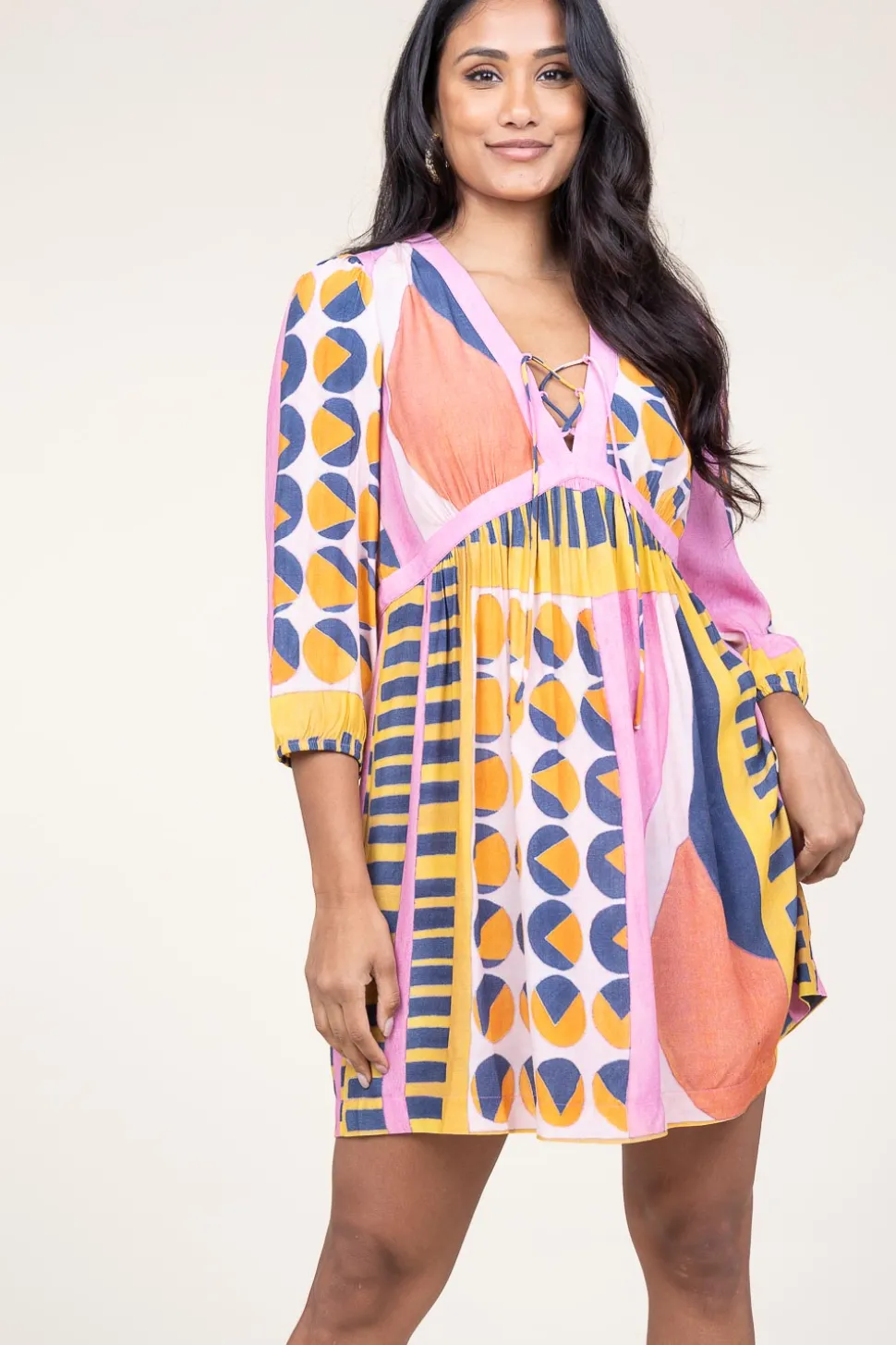 Viscose Dress With Print Myriem | Pink... | Ba&Sh | Little Soho