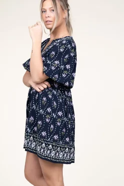 Viscose Dress With Print Naia | Blue... | Ba&Sh | Little Soho