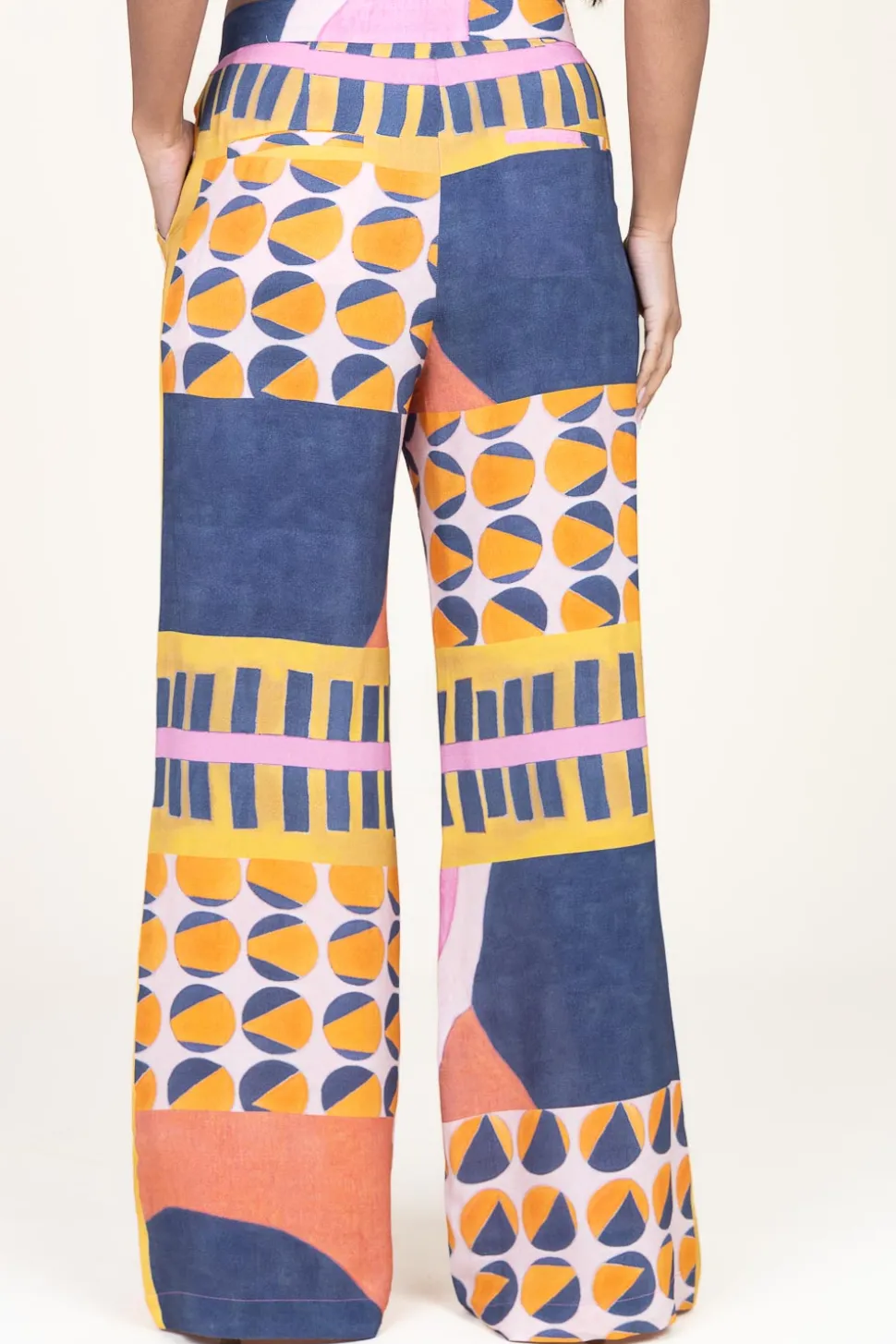 Viscose Pants With Print Mallory | Pink... | Ba&Sh | Little Soho