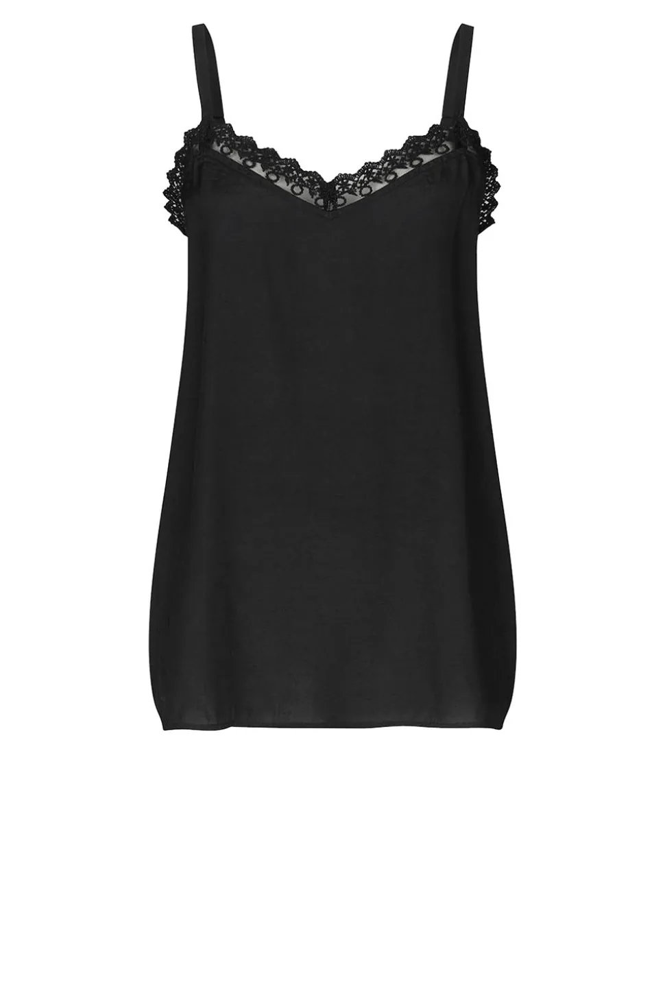 Viscose Top With Lace Viane | Black... | Lollys Laundry | Little Soho