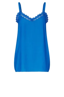 Viscose Top With Lace Viane | Blue... | Lollys Laundry | Little Soho