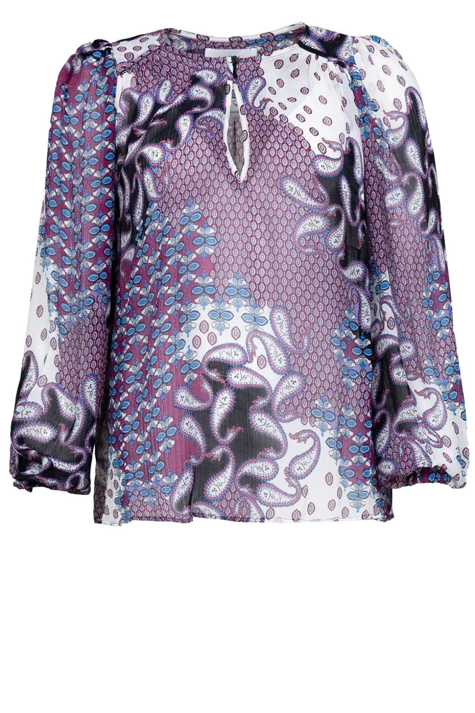Viscose Top With Print Blair | Purple... | Ba&Sh | Little Soho