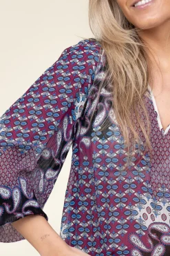 Viscose Top With Print Blair | Purple... | Ba&Sh | Little Soho