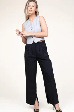 Waistcoat In Linen Blend Mister | Grey... | Herskind | Little Soho