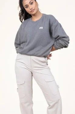 Washed Sweater Doven | Grey... | American Vintage | Little Soho