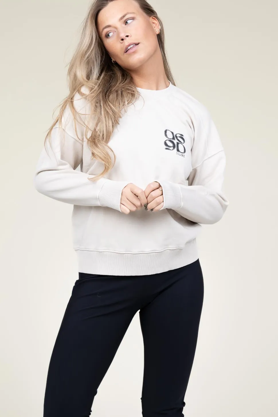 Washed Sweater With Logo Rhett | Natural... | Dante 6 | Little Soho
