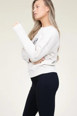 Washed Sweater With Logo Rhett | Natural... | Dante 6 | Little Soho