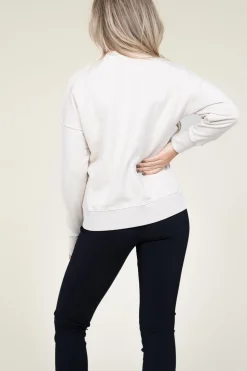 Washed Sweater With Logo Rhett | Natural... | Dante 6 | Little Soho