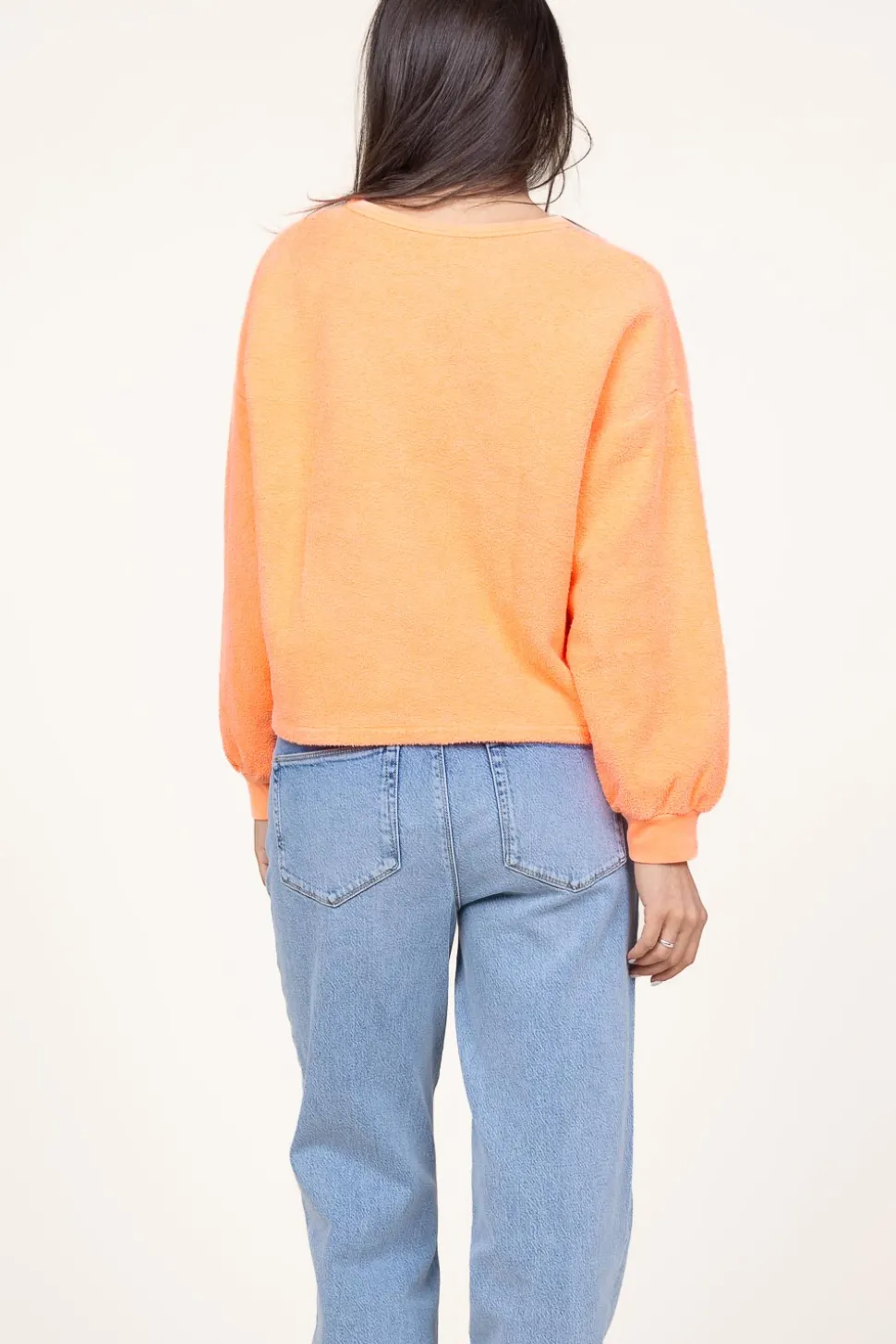 Washed Teddy Sweater Bobypark | Orange... | American Vintage | Little Soho