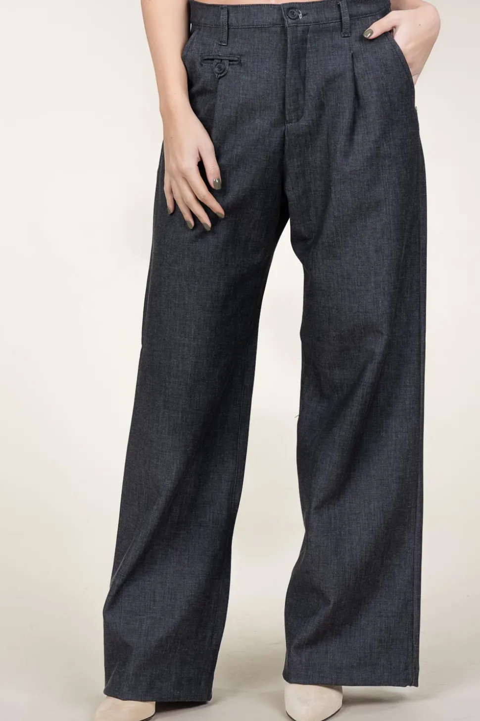 Wide Leg Pants Skater City L32 | Grey... | Lois Jeans | Little Soho