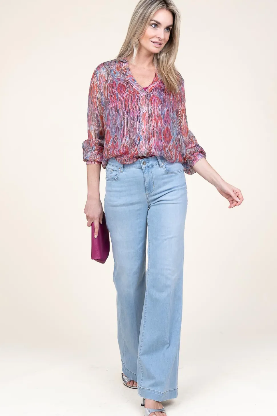 Wide Leg Regular Fit Jeans Mendola L34 | Blue... | Liu Jo | Little Soho