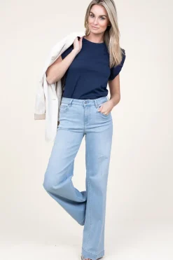 Wide Leg Regular Fit Jeans Mendola L34 | Blue... | Liu Jo | Little Soho