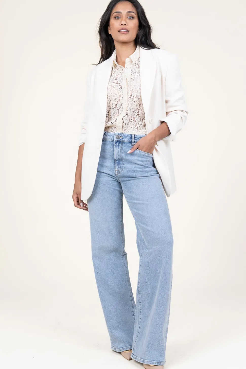 Wide Leg Stretch Jeans Bella | Blue... | Dante 6 | Little Soho
