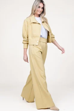 Wide Leg Trousers Rocia | Yellow... | Aaiko | Little Soho
