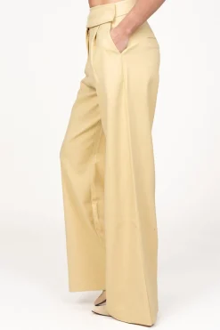 Wide Leg Trousers Rocia | Yellow... | Aaiko | Little Soho