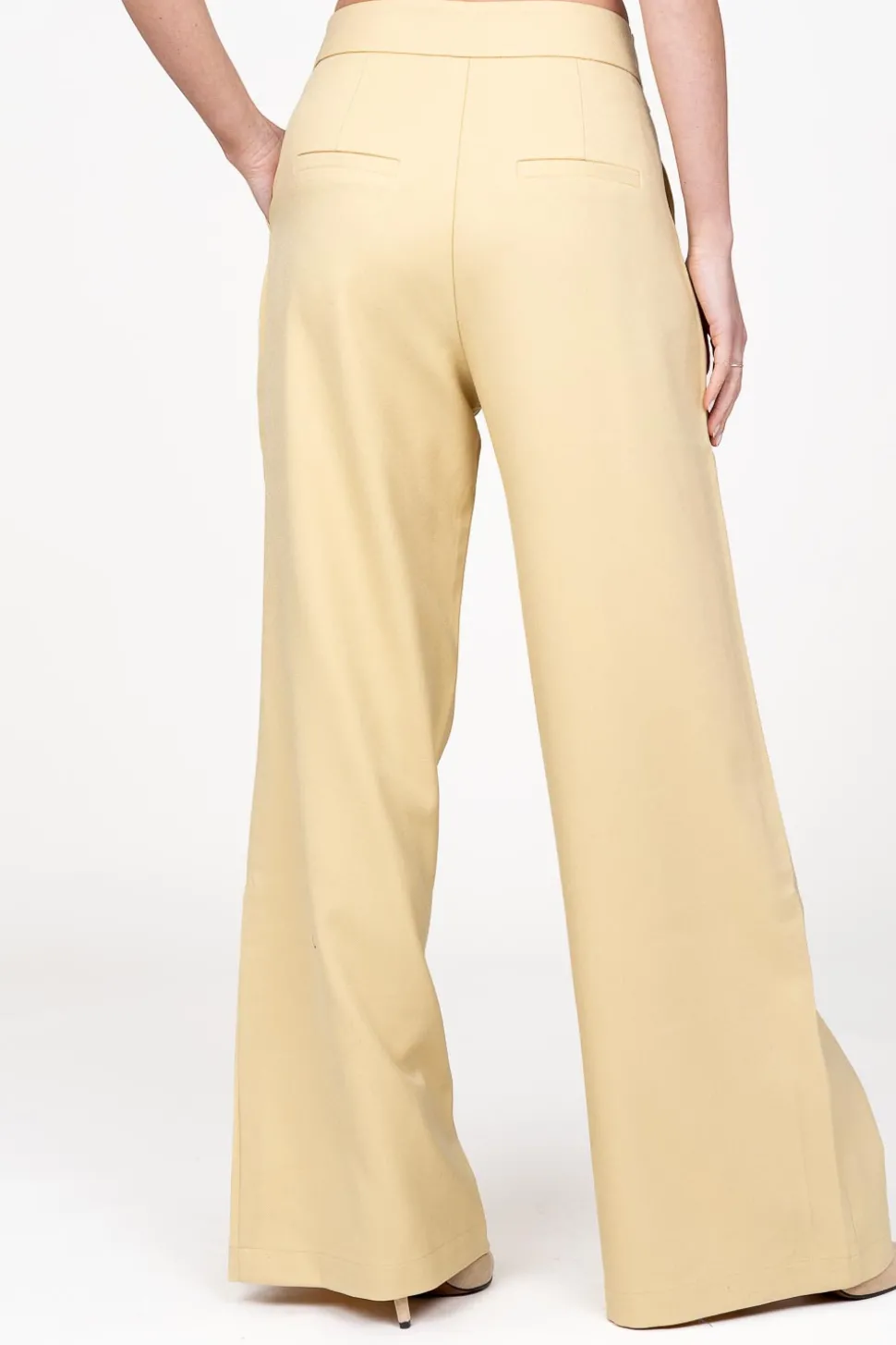 Wide Leg Trousers Rocia | Yellow... | Aaiko | Little Soho